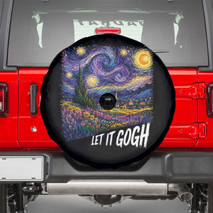 Let it Gogh Funny Vincent Van Gogh Starry Night Spare Tire Cover TS10 Black Print Your Wear