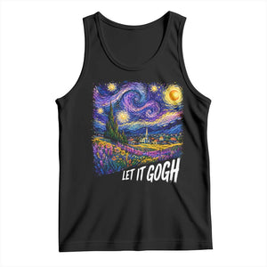 Let it Gogh Funny Vincent Van Gogh Starry Night Tank Top TS10 Black Print Your Wear