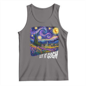 Let it Gogh Funny Vincent Van Gogh Starry Night Tank Top TS10 Deep Heather Print Your Wear