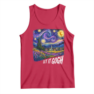 Let it Gogh Funny Vincent Van Gogh Starry Night Tank Top TS10 Red Print Your Wear