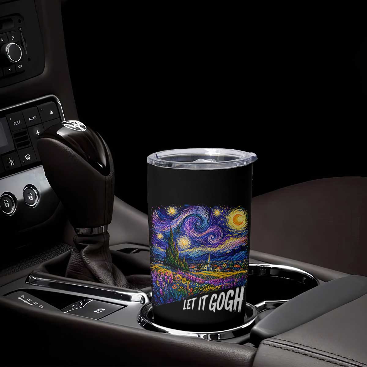 Let it Gogh Funny Vincent Van Gogh Starry Night Tumbler Cup TS10 Print Your Wear