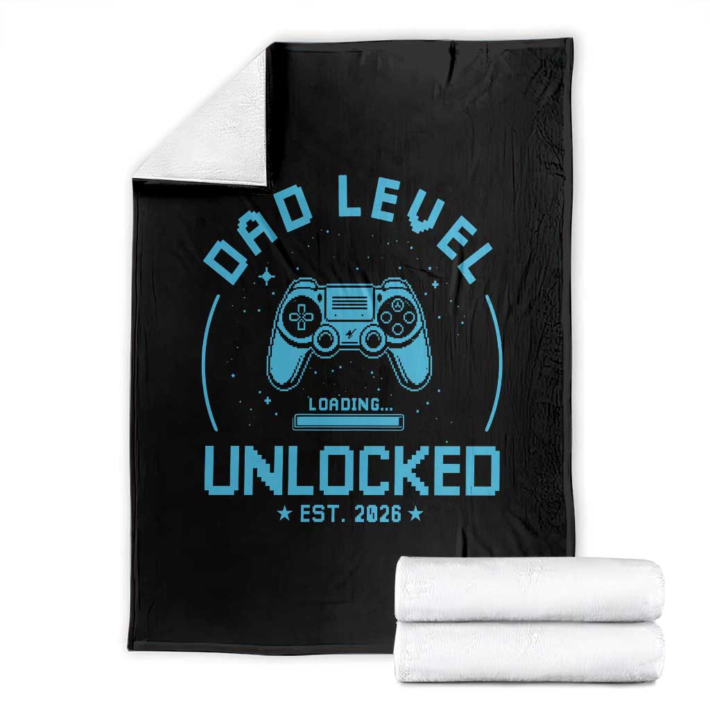 Promoted to Dad 2026 Throw Blanket New Dad Gifts for First Time Daddy Fathers Day TS10 Black Print Your Wear
