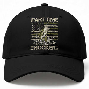 Part Time Hooker Baseball Cap Retro Funny Fishing Camouflage Camo US Flag TS10 Print Your Wear