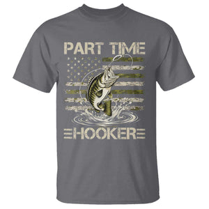 Part Time Hooker T Shirt Retro Funny Fishing Camouflage Camo US Flag TS10 Charcoal Print Your Wear
