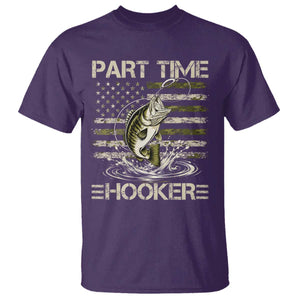 Part Time Hooker T Shirt Retro Funny Fishing Camouflage Camo US Flag TS10 Purple Print Your Wear