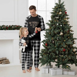 Retro Im Friendly But My Wife Isnt Funny Husband Plaid Pajama Set TS10 White Plaid Print Your Wear