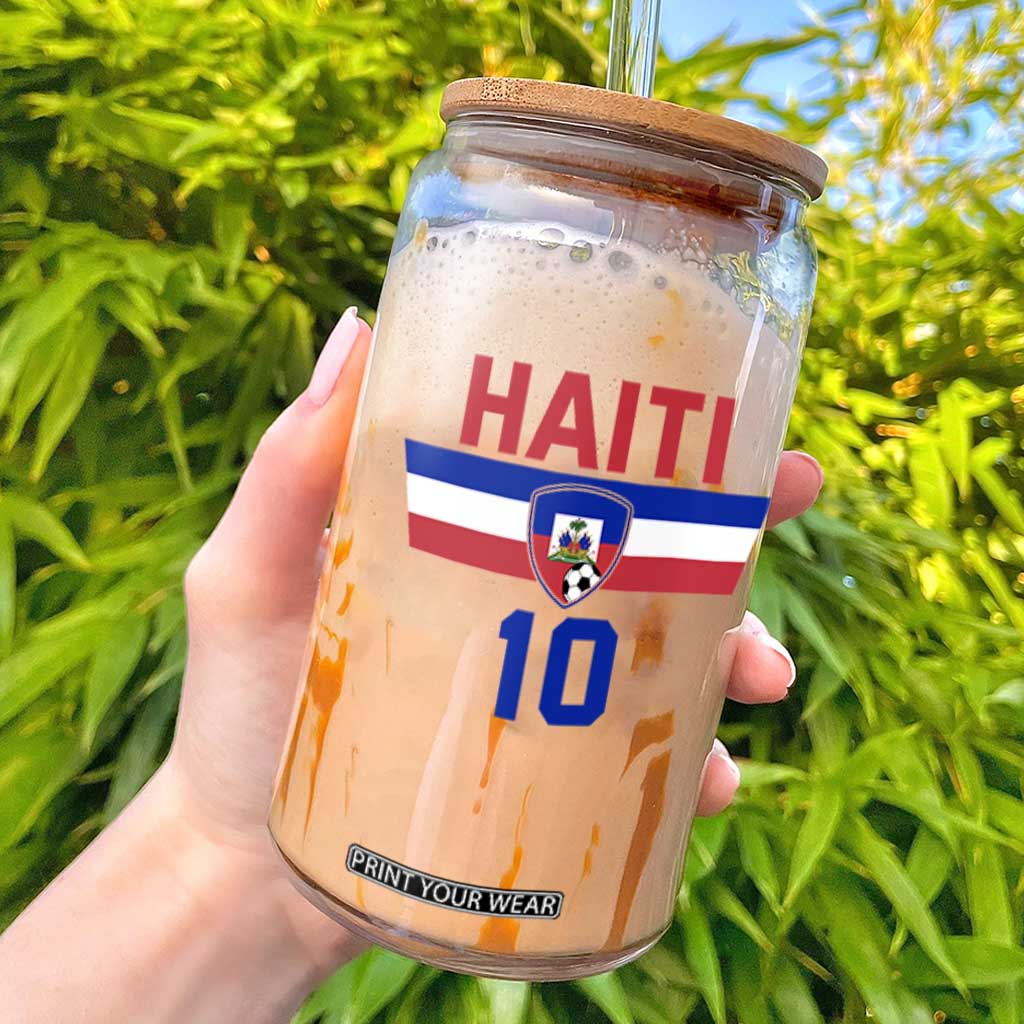 Haiti Haitian Flag Glass Can Proud Haitienne Cheer Country Favorite Spirit Game Caribbean Souvenir TS10 White Print Your Wear