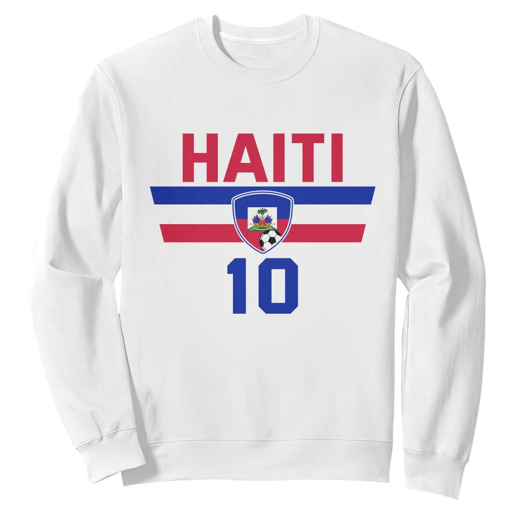Haiti Haitian Flag Sweatshirt Proud Haitienne Cheer Country Favorite Spirit Game Caribbean Souvenir TS10 White Print Your Wear