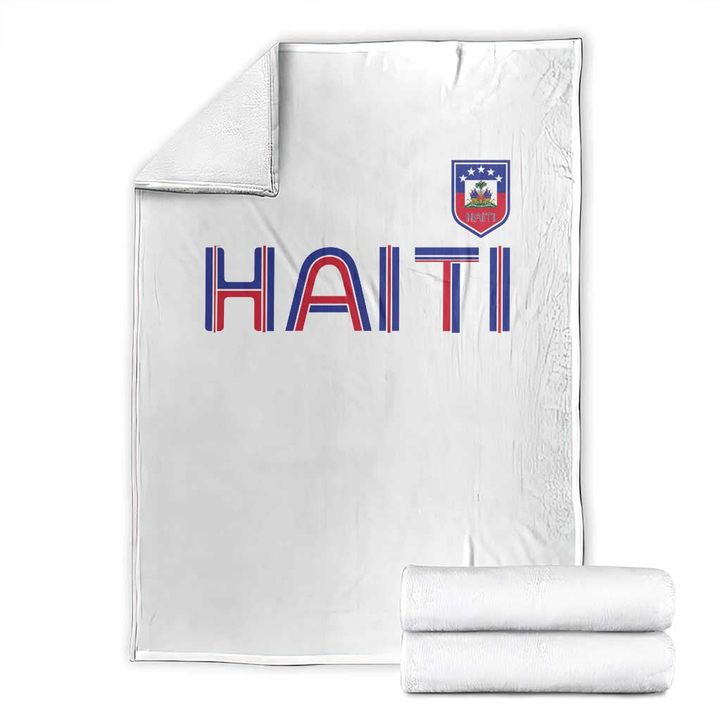 Haiti Flag Crest Throw Blanket Haitian Pride National Heritage Patriotic Graphic TS10 White Print Your Wear