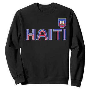 Haiti Flag Crest Sweatshirt Haitian Pride National Heritage Patriotic Graphic TS10 Black Print Your Wear