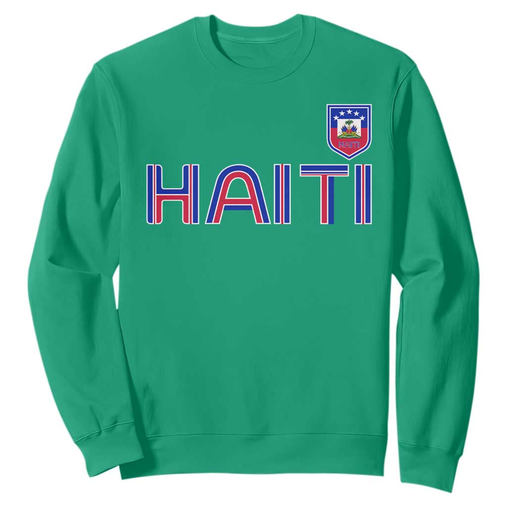 Haiti Flag Crest Sweatshirt Haitian Pride National Heritage Patriotic Graphic TS10 Irish Green Print Your Wear