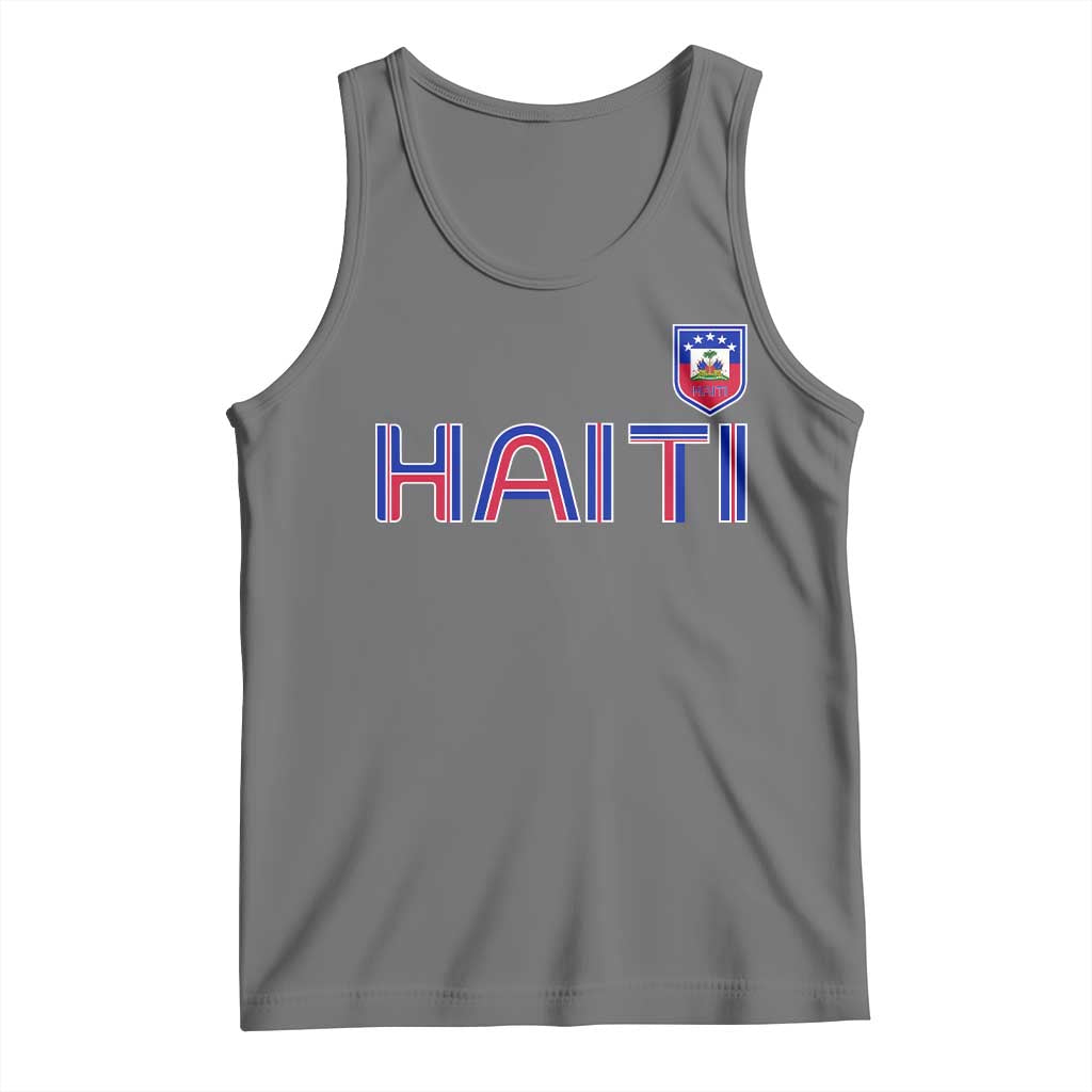 Haiti Flag Crest Tank Top Haitian Pride National Heritage Patriotic Graphic TS10 Black Heather Print Your Wear