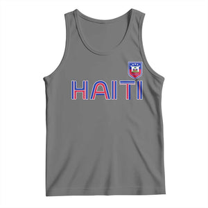 Haiti Flag Crest Tank Top Haitian Pride National Heritage Patriotic Graphic TS10 Black Heather Print Your Wear