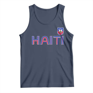 Haiti Flag Crest Tank Top Haitian Pride National Heritage Patriotic Graphic TS10 Navy Print Your Wear