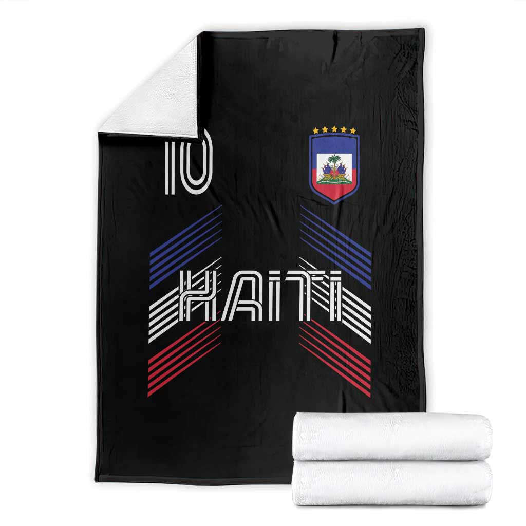 Haiti Soccer Throw Blanket Haitian Football Fan Pride National Team Support Graphic TS10 Black Print Your Wear