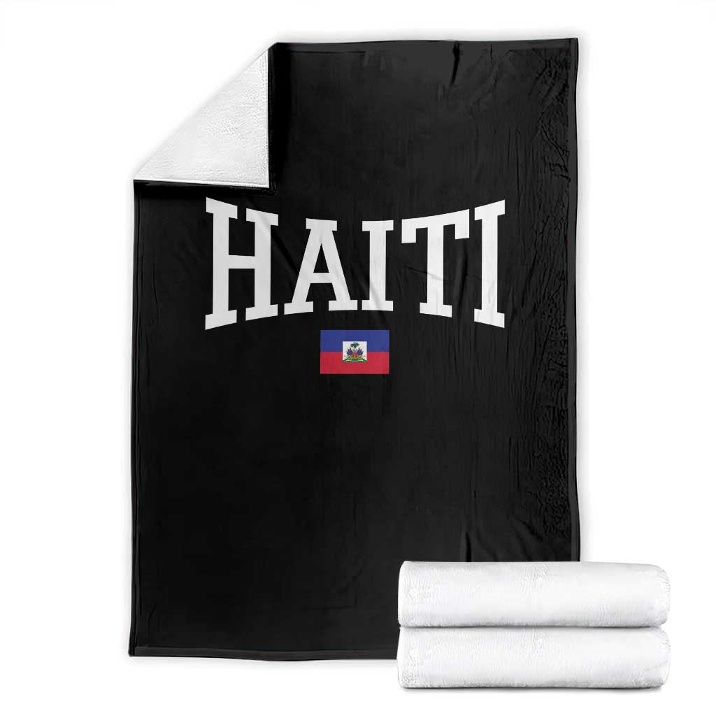 Haiti Haitian Flag Caribbean Souvenir Throw Blanket Vintage Varsity Sports TS10 Black Print Your Wear