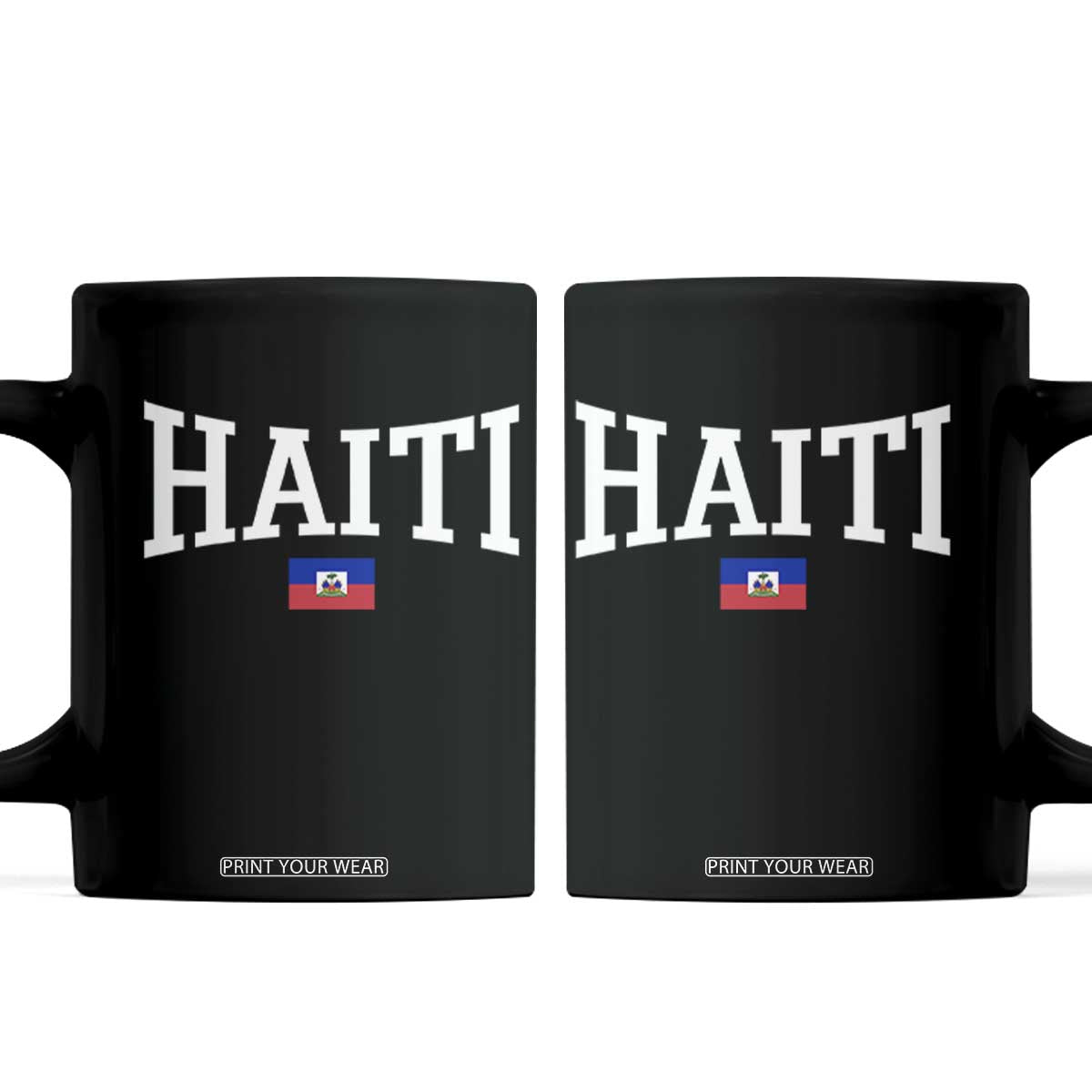 Haiti Haitian Flag Caribbean Souvenir Coffee Mug Vintage Varsity Sports TS10 Black Print Your Wear