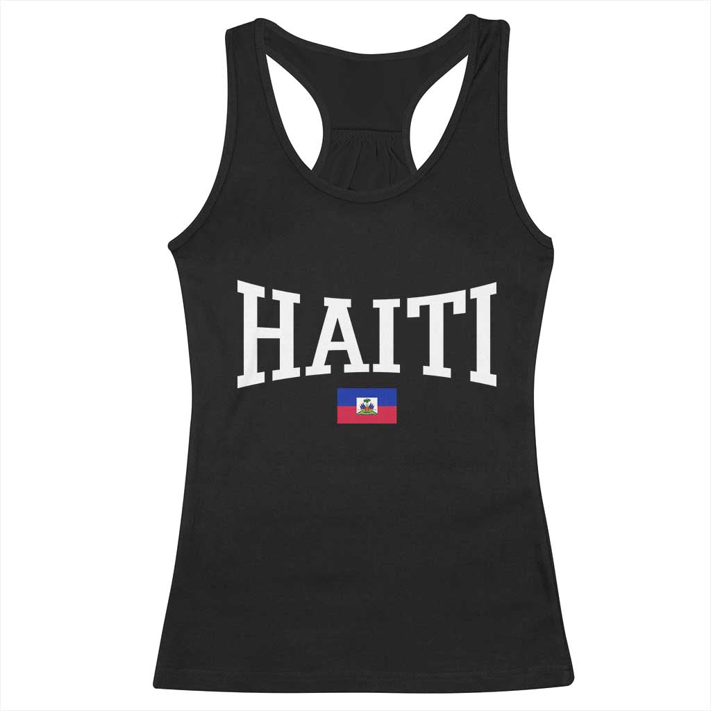 Haiti Haitian Flag Caribbean Souvenir Racerback Tank Top Vintage Varsity Sports TS10 Black Print Your Wear
