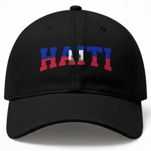 Vintage Haiti Baseball Cap Varsity Haitian Flag Classic Haitian Pride College Style TS10 Print Your Wear