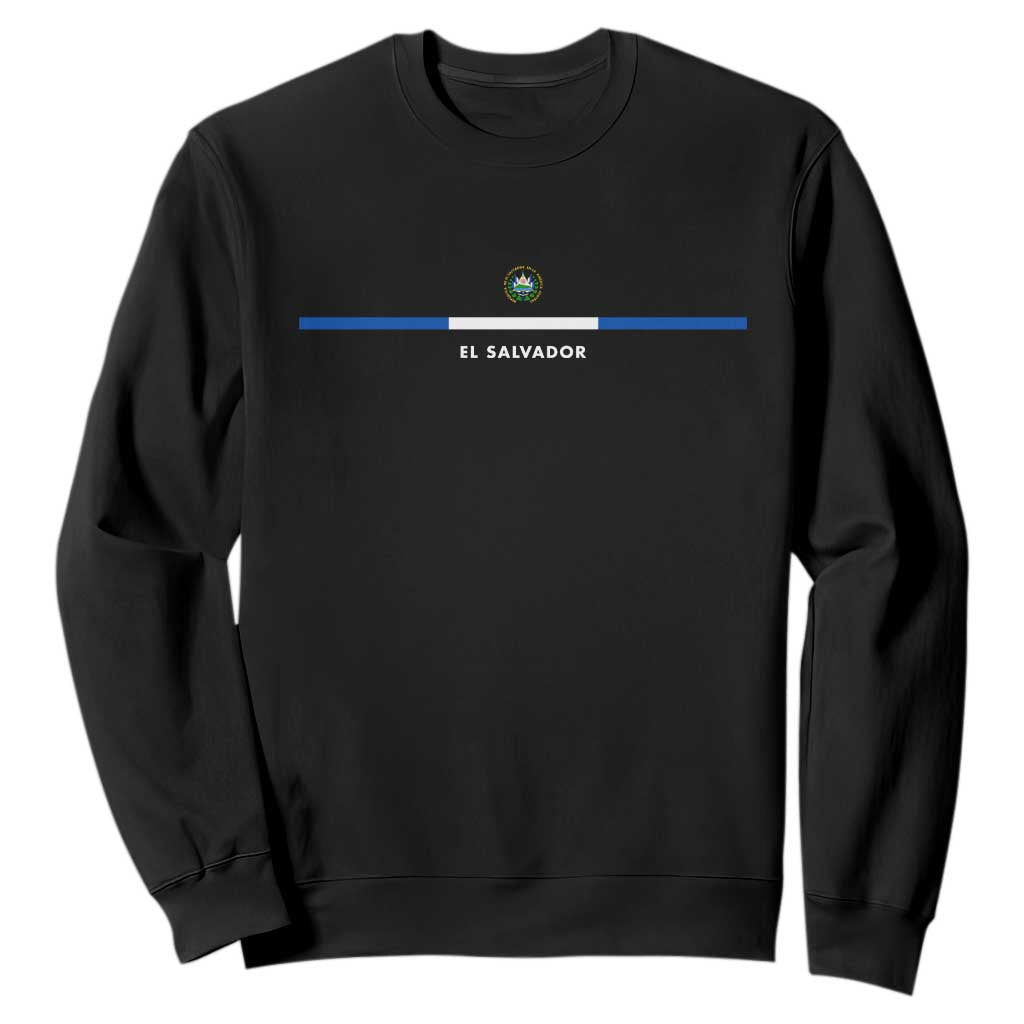 El Salvador Sweatshirt Vintage Salvadoran Flag Independence Day TS10 Black Print Your Wear