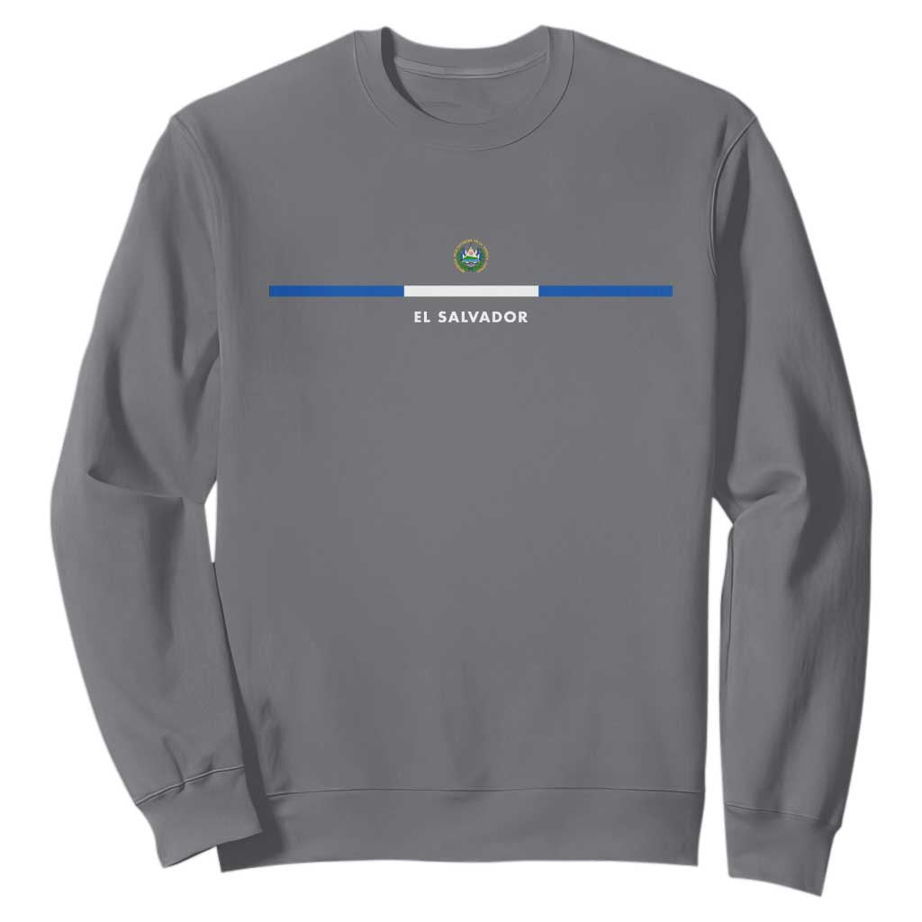 El Salvador Sweatshirt Vintage Salvadoran Flag Independence Day TS10 Charcoal Print Your Wear