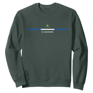 El Salvador Sweatshirt Vintage Salvadoran Flag Independence Day TS10 Dark Forest Green Print Your Wear