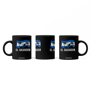 El Salvador Flag Coffee Mug Salvadoran Pride Torogoz Bird Palm Tree Volcano TS10 Print Your Wear