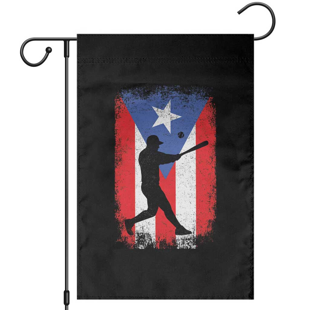 Puerto Rico Flag Baseball Garden Flag Cool Distressed Jersey Gift Boricua Boys TS10 Black Print Your Wear