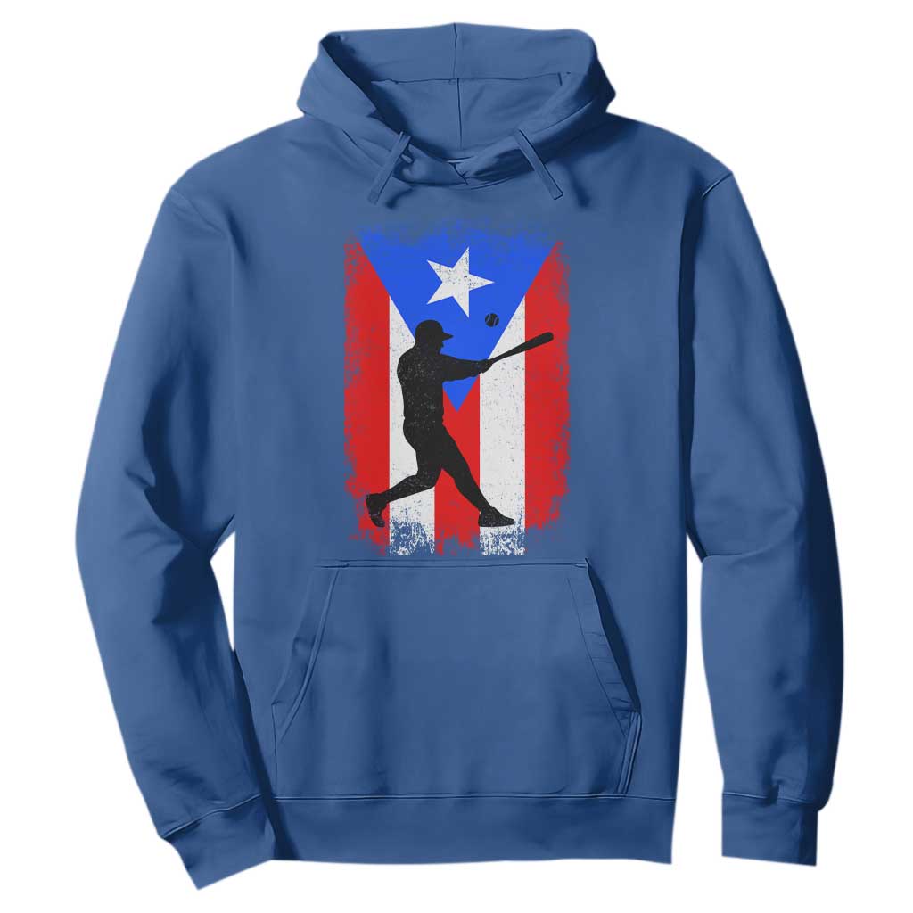 Puerto Rico Flag Baseball Hoodie Cool Distressed Jersey Gift Boricua Boys TS10 Royal Blue Print Your Wear