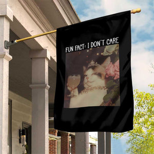 Cat Meme Garden Flag Fun Fact I Dont Care Funny Saying Quote TS10 Print Your Wear