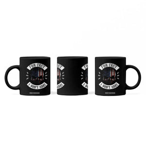 Fun Fact I Dont Care Coffee Mug Retro US Flag Skull Skeleton Funny Saying Quote TS10 Print Your Wear