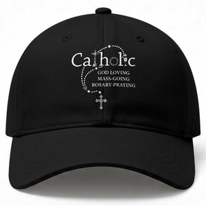 Catholic God Loving Mass Going Rosary Praying Faith Baseball Cap Jesus Eucharist Christianity TS10 Print Your Wear