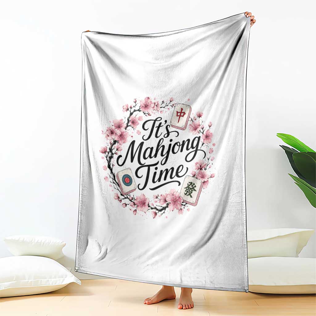 Mahjong Throw Blanket Floral Mah Jongg TS10 Print Your Wear