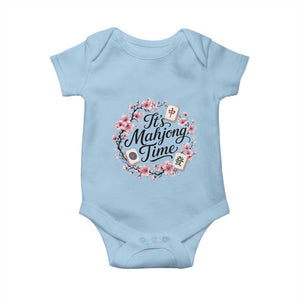 Mahjong Baby Onesie Floral Mah Jongg TS10 Light Blue Print Your Wear