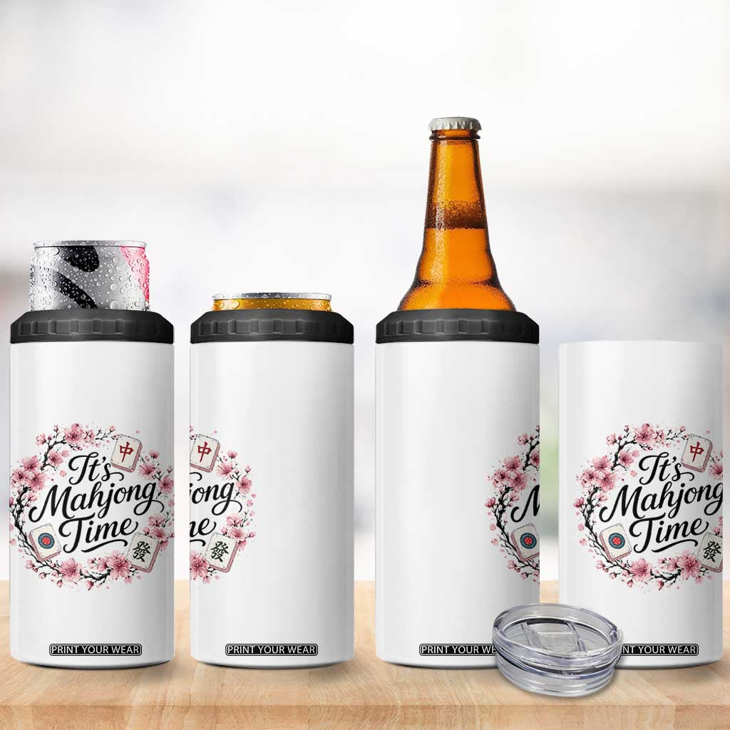 Mahjong 4 in 1 Can Cooler Tumbler Floral Mah Jongg TS10 Print Your Wear