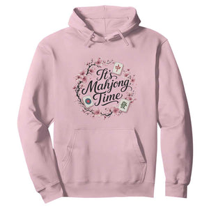 Mahjong Hoodie Floral Mah Jongg TS10 Light Pink Print Your Wear