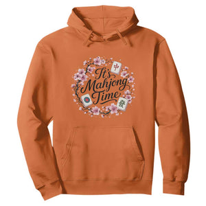 Mahjong Hoodie Floral Mah Jongg TS10 Orange Print Your Wear