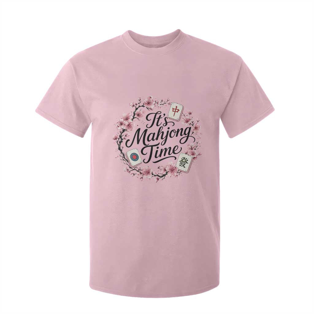 Mahjong T Shirt For Kid Floral Mah Jongg TS10 Light Pink Print Your Wear