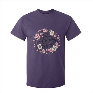Mahjong T Shirt For Kid Floral Mah Jongg TS10 Purple Print Your Wear