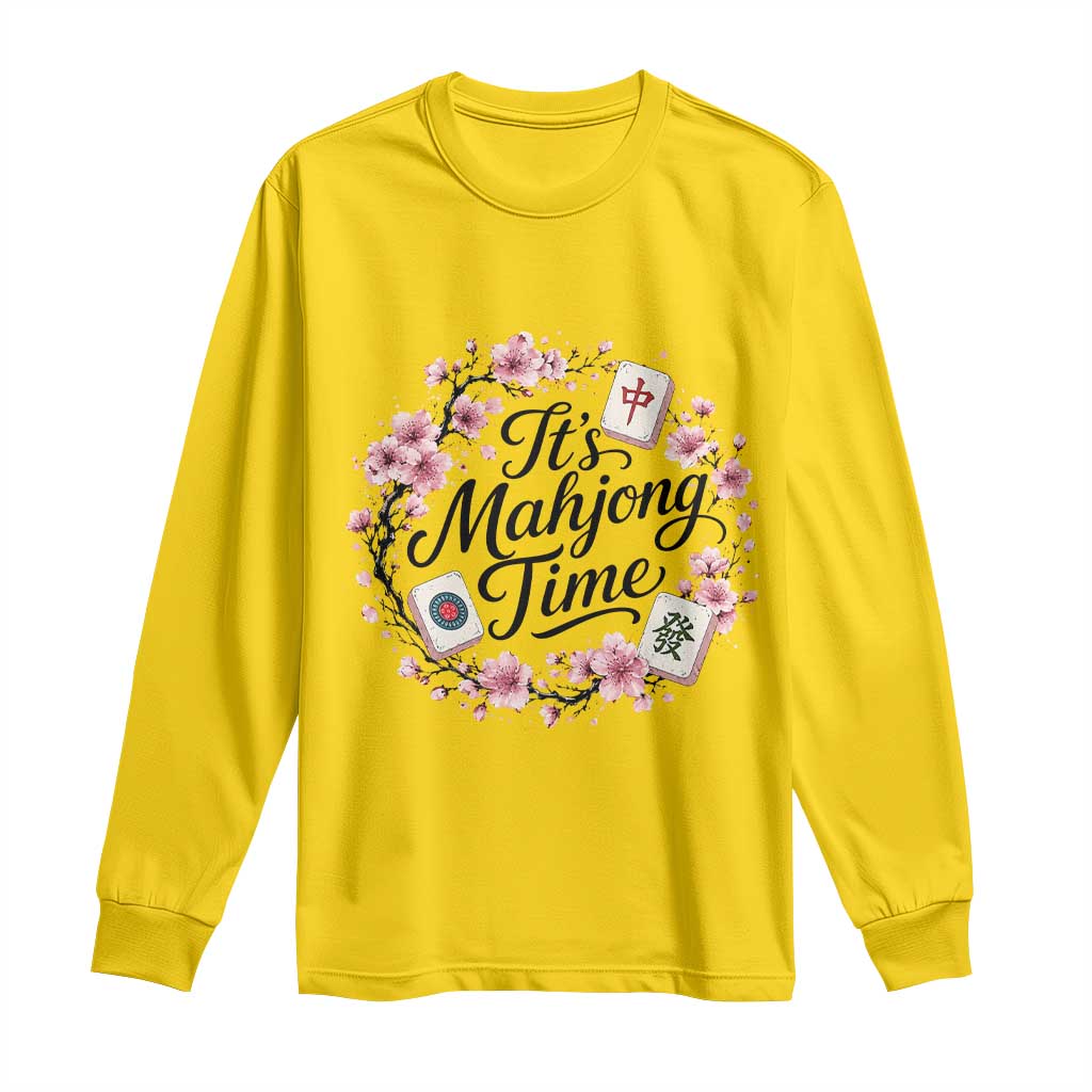 Mahjong Long Sleeve Shirt Floral Mah Jongg TS10 Daisy Print Your Wear