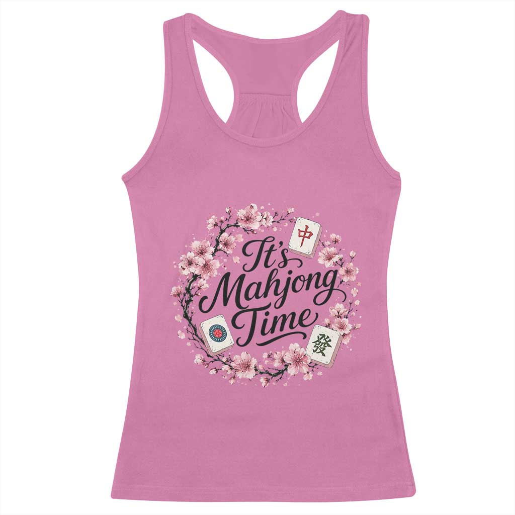 Mahjong Racerback Tank Top Floral Mah Jongg TS10 Azalea Print Your Wear