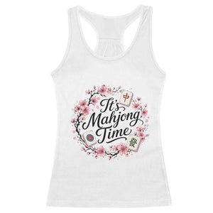 Mahjong Racerback Tank Top Floral Mah Jongg TS10 White Print Your Wear