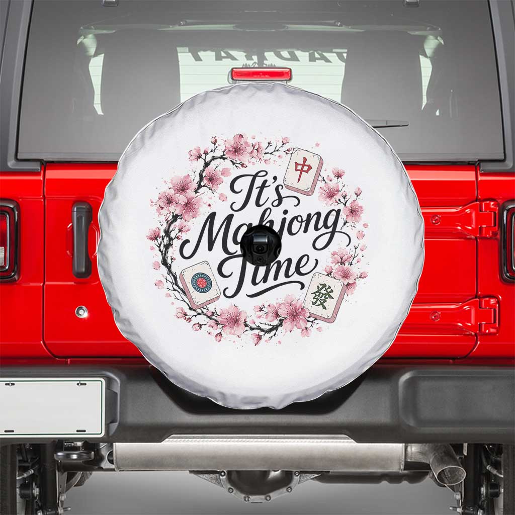 Mahjong Spare Tire Cover Floral Mah Jongg TS10 White Print Your Wear
