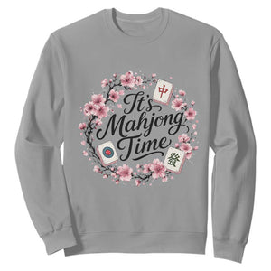 Mahjong Sweatshirt Floral Mah Jongg TS10 Sport Gray Print Your Wear