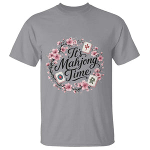 Mahjong T Shirt Floral Mah Jongg TS10 Sport Gray Print Your Wear