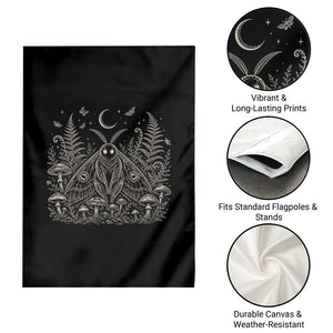 Mothman Garden Flag Vintage Cryptid Graphic Gothic Forest Moth Mushroom Folklore Gift TS10 Print Your Wear
