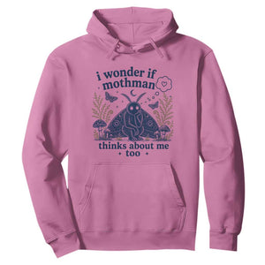 Funny Mothman Hoodie I Wonder If Mothman Thinks About Me Too Cryptid Weirdcore TS10 Azalea Print Your Wear
