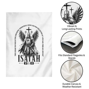 Here Am I Send Me Isaiah 6 8 Catholic Knight Templar Crusader Faith Garden Flag TS10 Print Your Wear