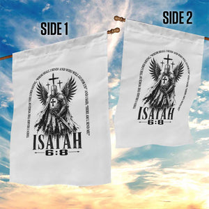 Here Am I Send Me Isaiah 6 8 Catholic Knight Templar Crusader Faith Garden Flag TS10 Print Your Wear