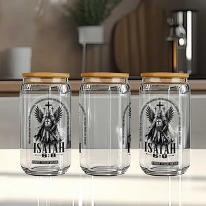 Here Am I Send Me Isaiah 6 8 Catholic Knight Templar Crusader Faith Glass Can TS10 Print Your Wear